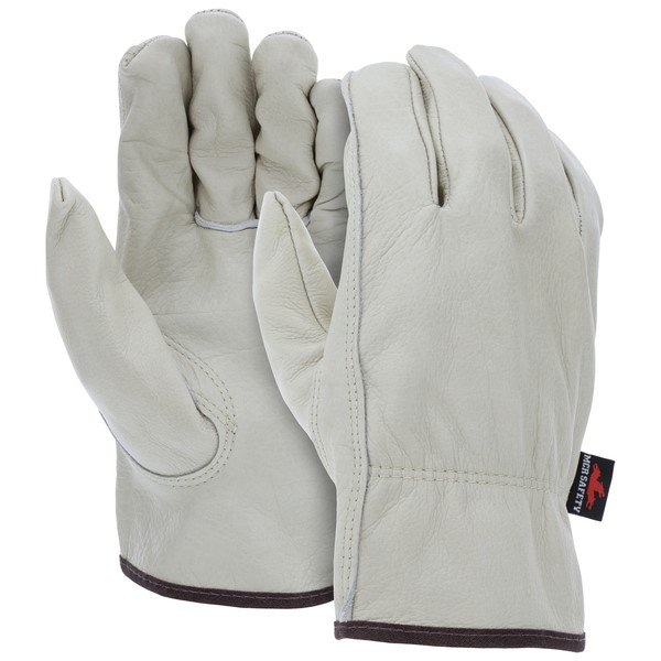 Mcr Safety Cowhide Drivers Gloves, Large, Leather, Beige, PR 3211L - main